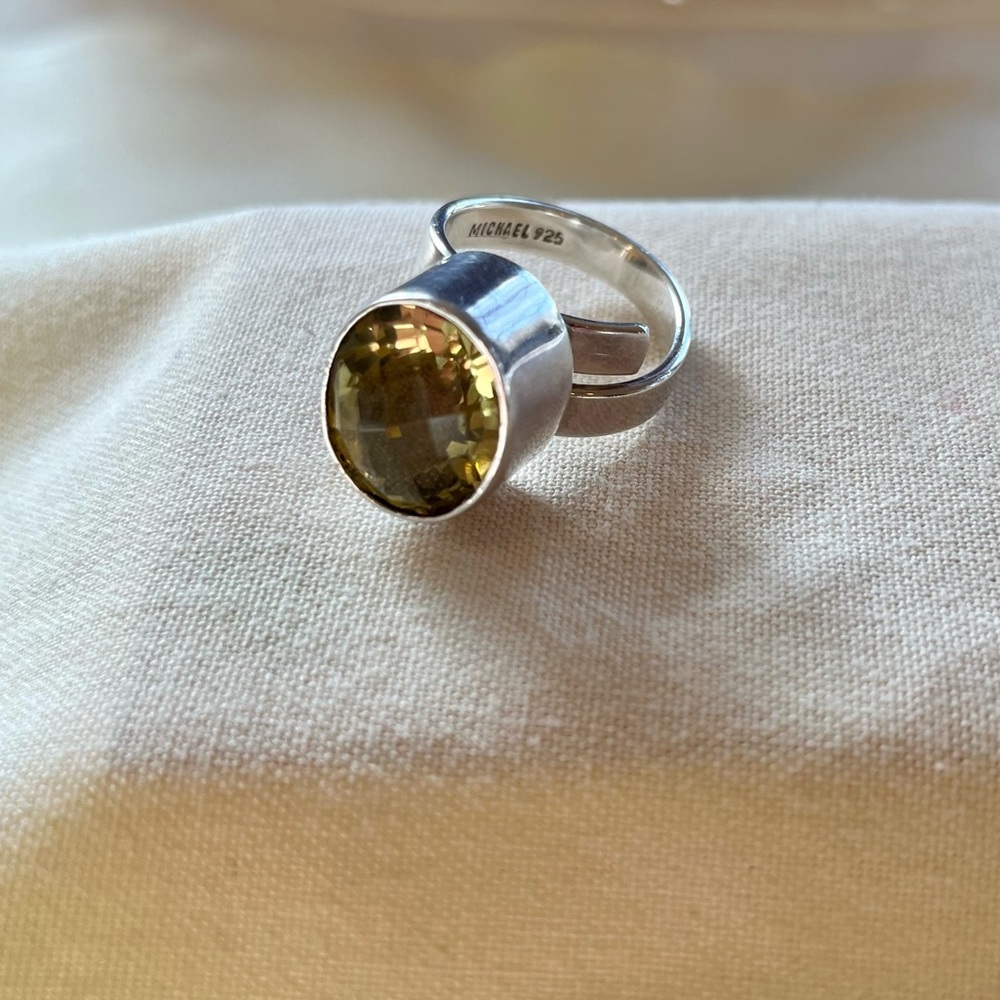 Michael 925 Yellow Sapphire Ring